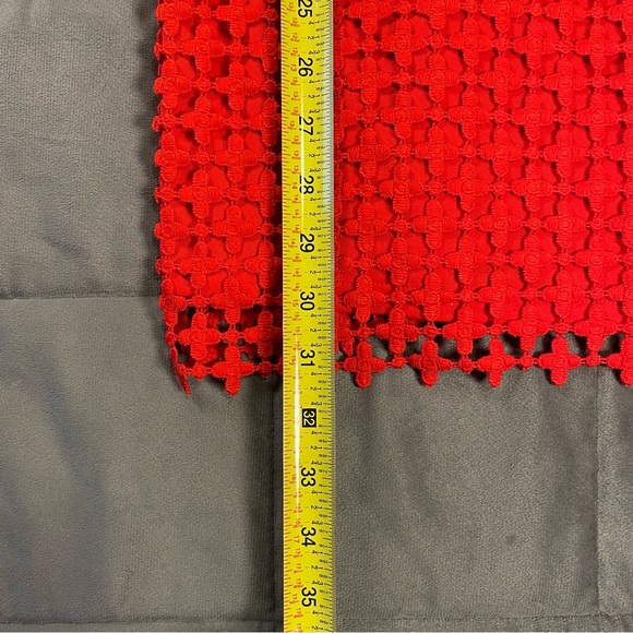 Lulus Red Crochet Bodycon Mini Dress Small – Date Night - Picture 7 of 10